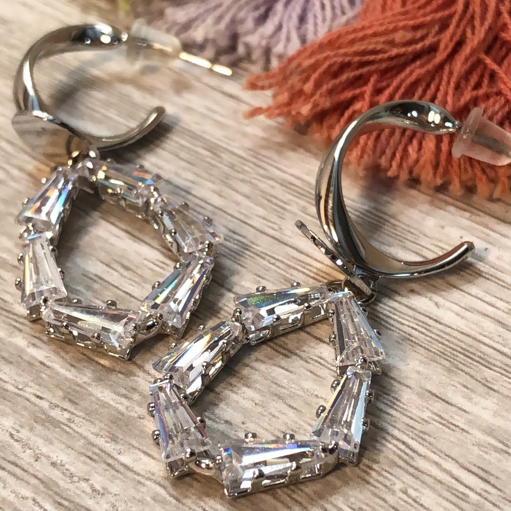 NWT Crystal 925S Drop Earrings by Neoglory